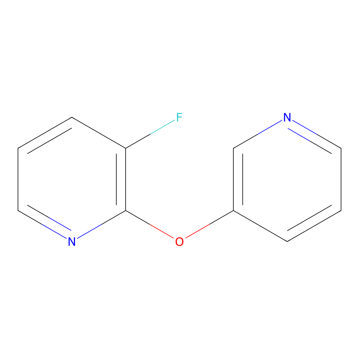 3-Fluoro-2-(pyridin-3-yloxy)pyridine molecular structure, CAS 2640965-75-7