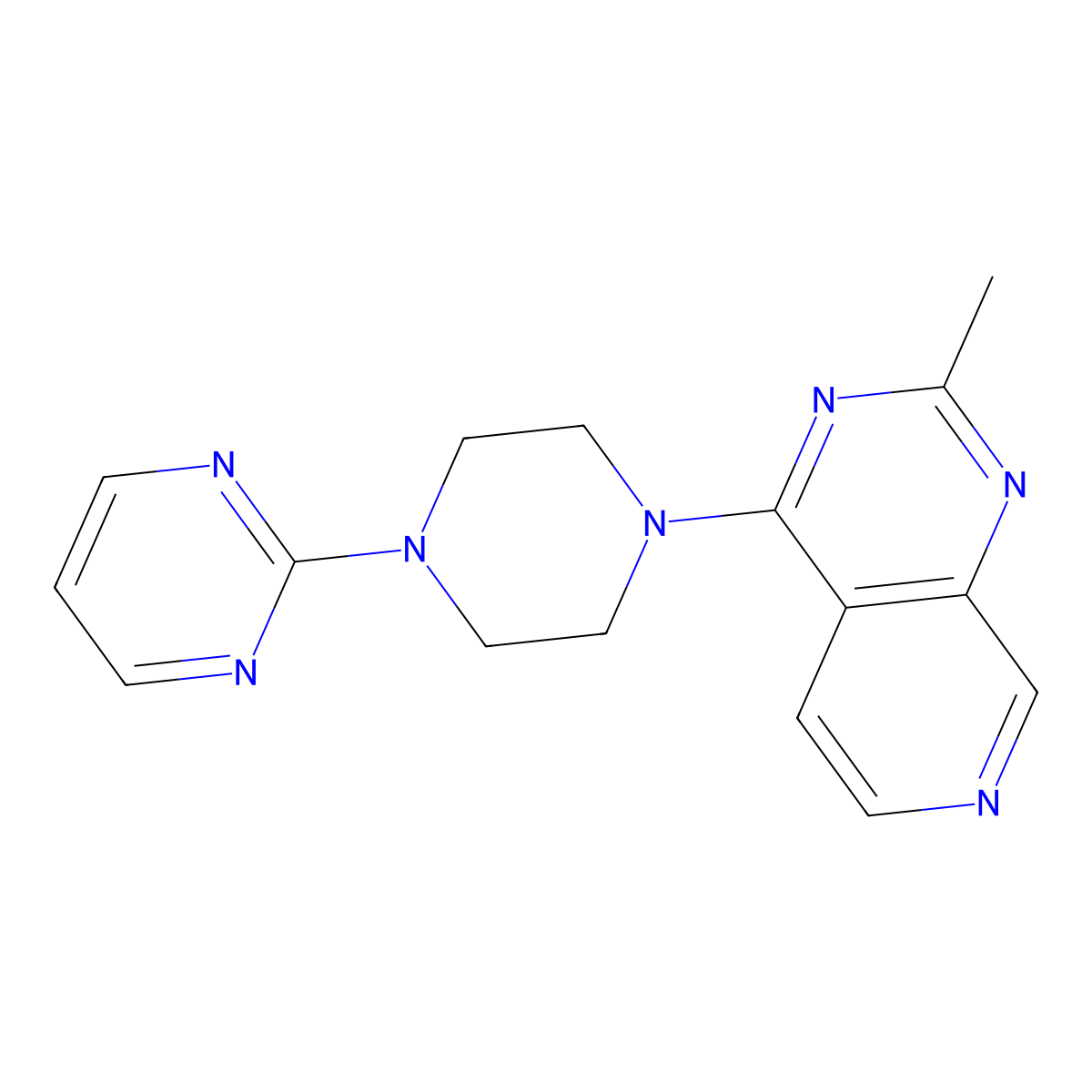 2-(4-{2-Methylpyrido[3,4-d]pyrimidin-4-yl}piperazin-1-yl)pyrimidine molecular structure, CAS 2640967-11-7