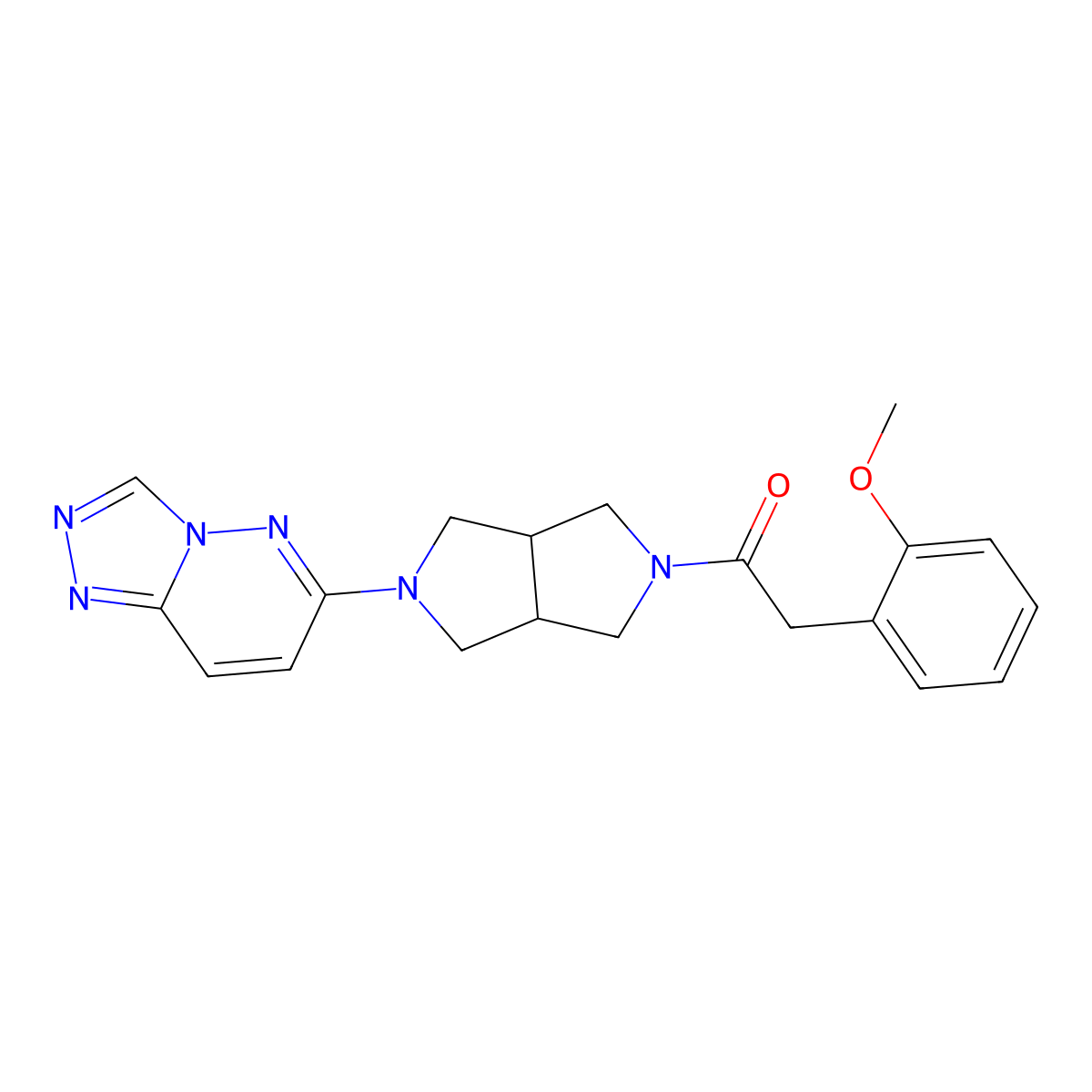 2-(2-Methoxyphenyl)-1-(5-{[1,2,4]triazolo[4,3-b]pyridazin-6-yl}-octahydropyrrolo[3,4-c]pyrrol-2-yl)ethan-1-one molecular structure, CAS 2640967-47-9