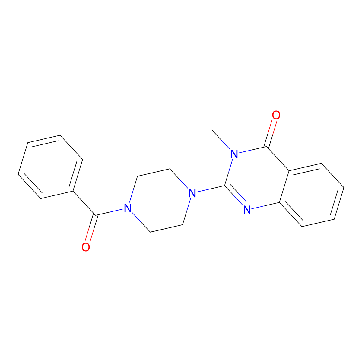 2-(4-Benzoylpiperazin-1-yl)-3-methyl-3,4-dihydroquinazolin-4-one molecular structure, CAS 2640967-87-7