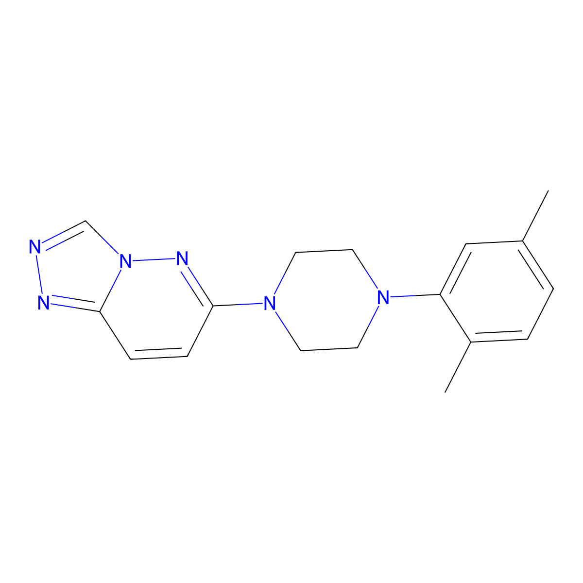 1-(2,5-Dimethylphenyl)-4-{[1,2,4]triazolo[4,3-b]pyridazin-6-yl}piperazine molecular structure, CAS 2640967-90-2