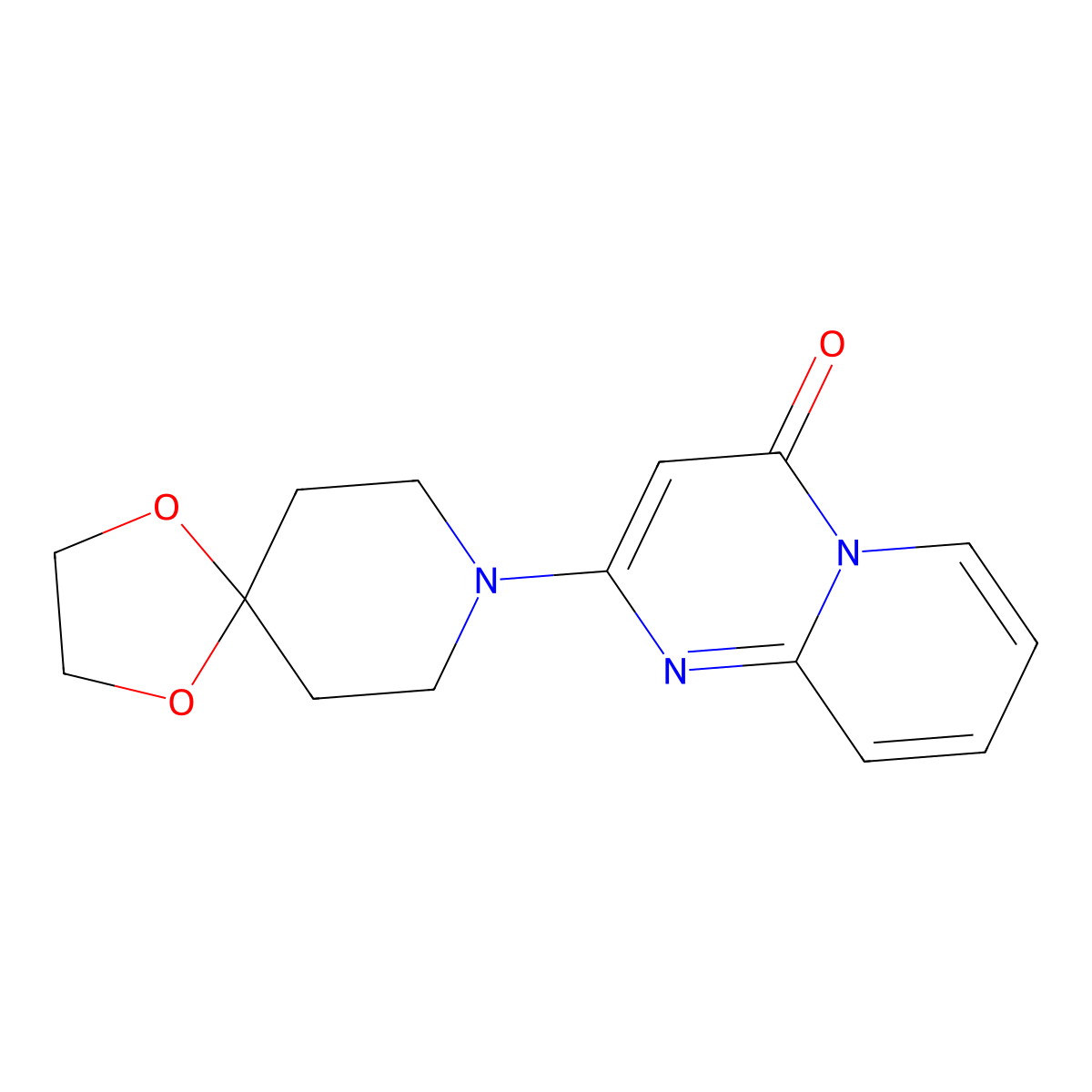 2-{1,4-dioxa-8-azaspiro[4.5]decan-8-yl}-4H-pyrido[1,2-a]pyrimidin-4-one molecular structure, CAS 2640967-91-3