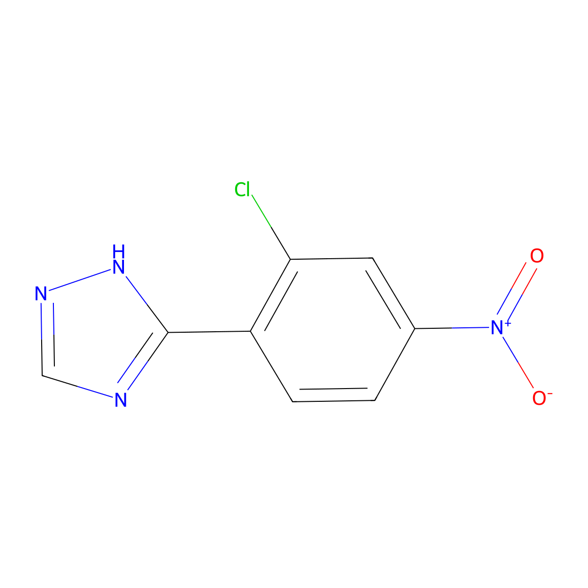 3-(2-chloro-4-nitrophenyl)-4H-1,2,4-triazole hydrochloride molecular structure, CAS 2640968-14-3