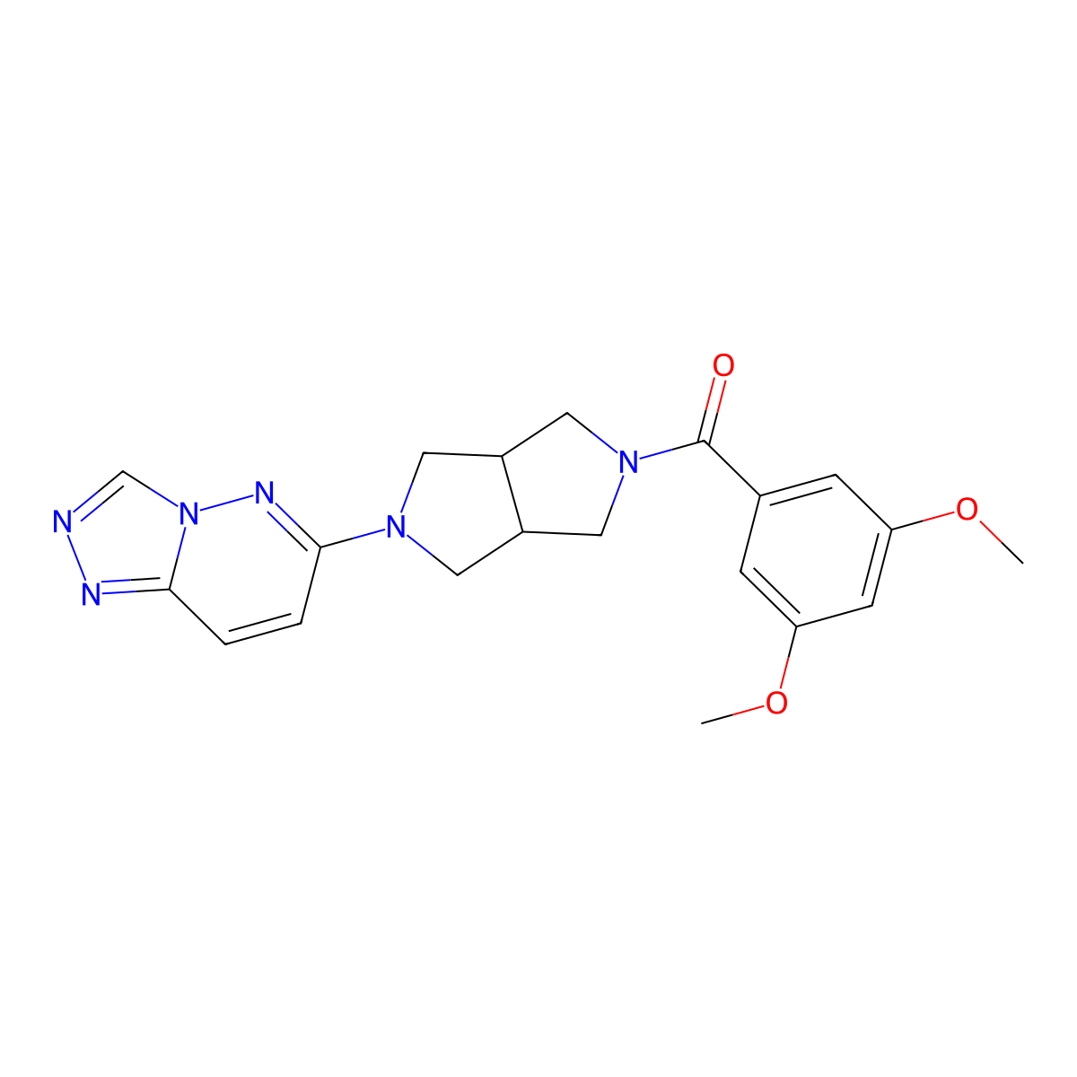 2-(3,5-Dimethoxybenzoyl)-5-{[1,2,4]triazolo[4,3-b]pyridazin-6-yl}-octahydropyrrolo[3,4-c]pyrrole molecular structure, CAS 2640968-83-6
