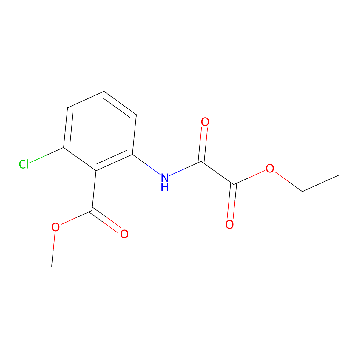 Methyl 2-chloro-6-(2-ethoxy-2-oxoacetamido)benzoate molecular structure, CAS 2640968-84-7