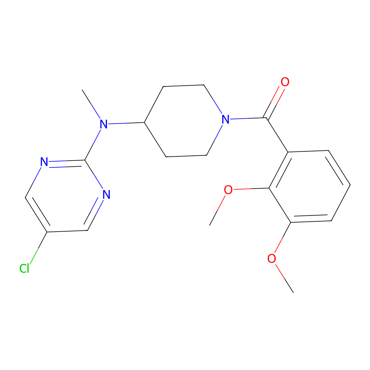 5-chloro-N-[1-(2,3-dimethoxybenzoyl)piperidin-4-yl]-N-methylpyrimidin-2-amine molecular structure, CAS 2640969-73-7