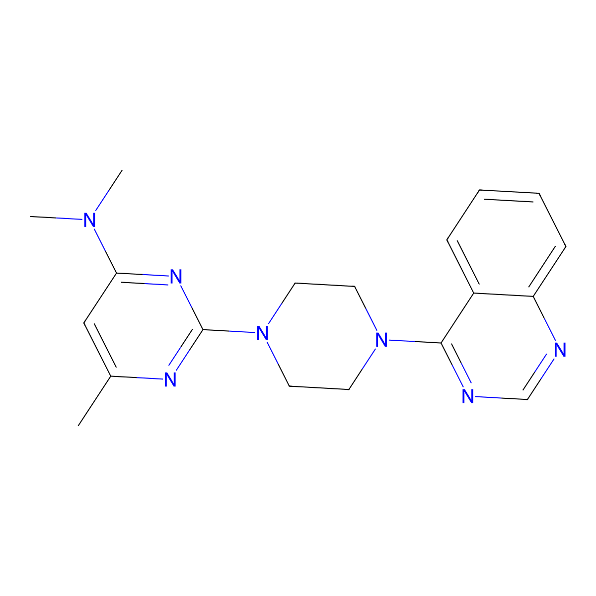 N,N,6-trimethyl-2-[4-(quinazolin-4-yl)piperazin-1-yl]pyrimidin-4-amine molecular structure, CAS 2640969-76-0