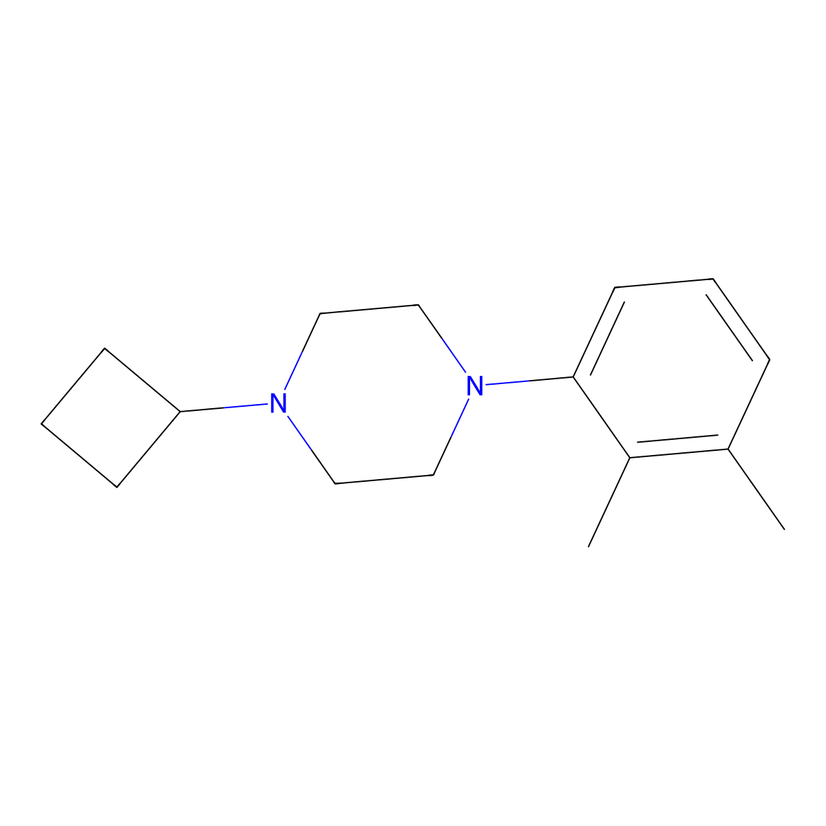 1-Cyclobutyl-4-(2,3-dimethylphenyl)piperazine molecular structure, CAS 2640970-21-2