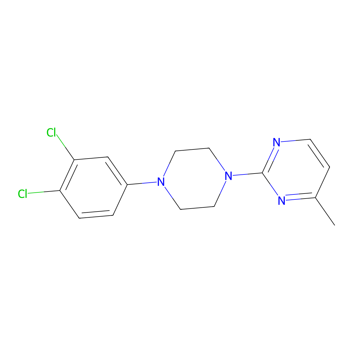 2-[4-(3,4-Dichlorophenyl)piperazin-1-yl]-4-methylpyrimidine molecular structure, CAS 2640970-36-9