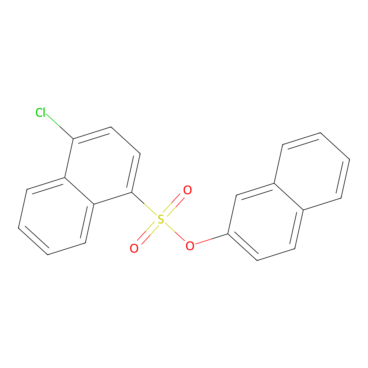 Naphthalen-2-yl 4-chloronaphthalene-1-sulfonate molecular structure, CAS 2640970-48-3