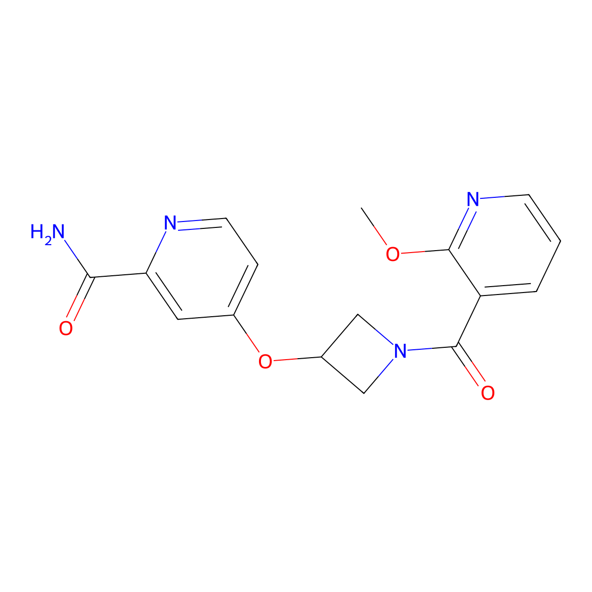 4-{[1-(2-Methoxypyridine-3-carbonyl)azetidin-3-yl]oxy}pyridine-2-carboxamide molecular structure, CAS 2640970-55-2