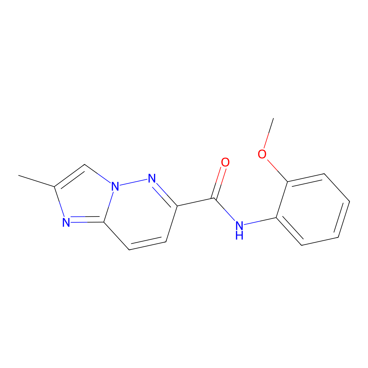 N-(2-methoxyphenyl)-2-methylimidazo[1,2-b]pyridazine-6-carboxamide molecular structure, CAS 2640970-68-7