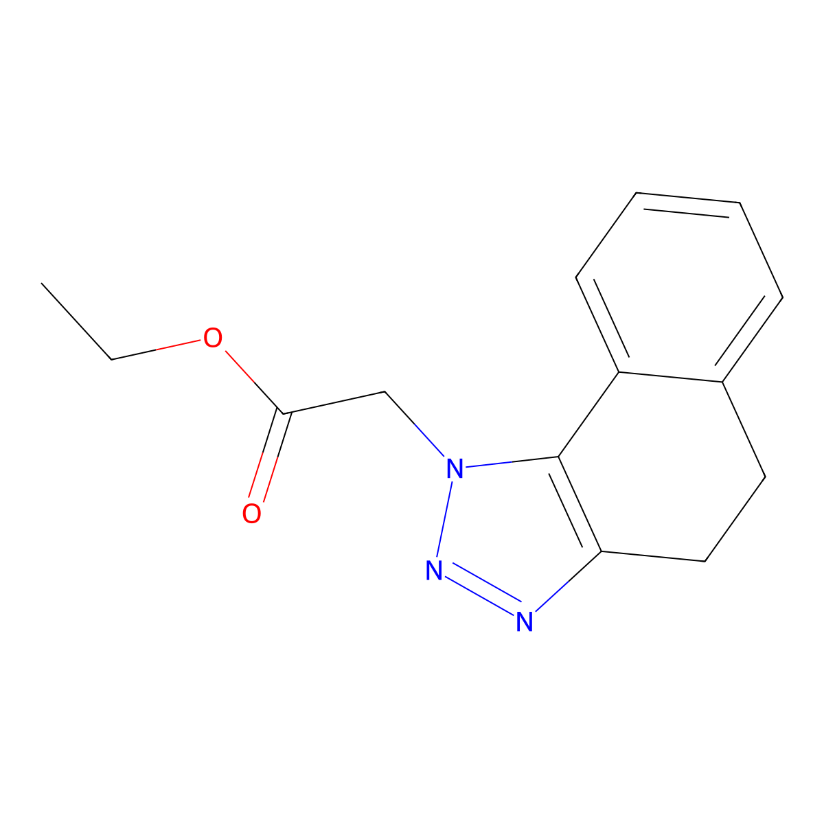 ethyl 2-{1H,4H,5H-naphtho[1,2-d][1,2,3]triazol-1-yl}acetate molecular structure, CAS 2640970-97-2