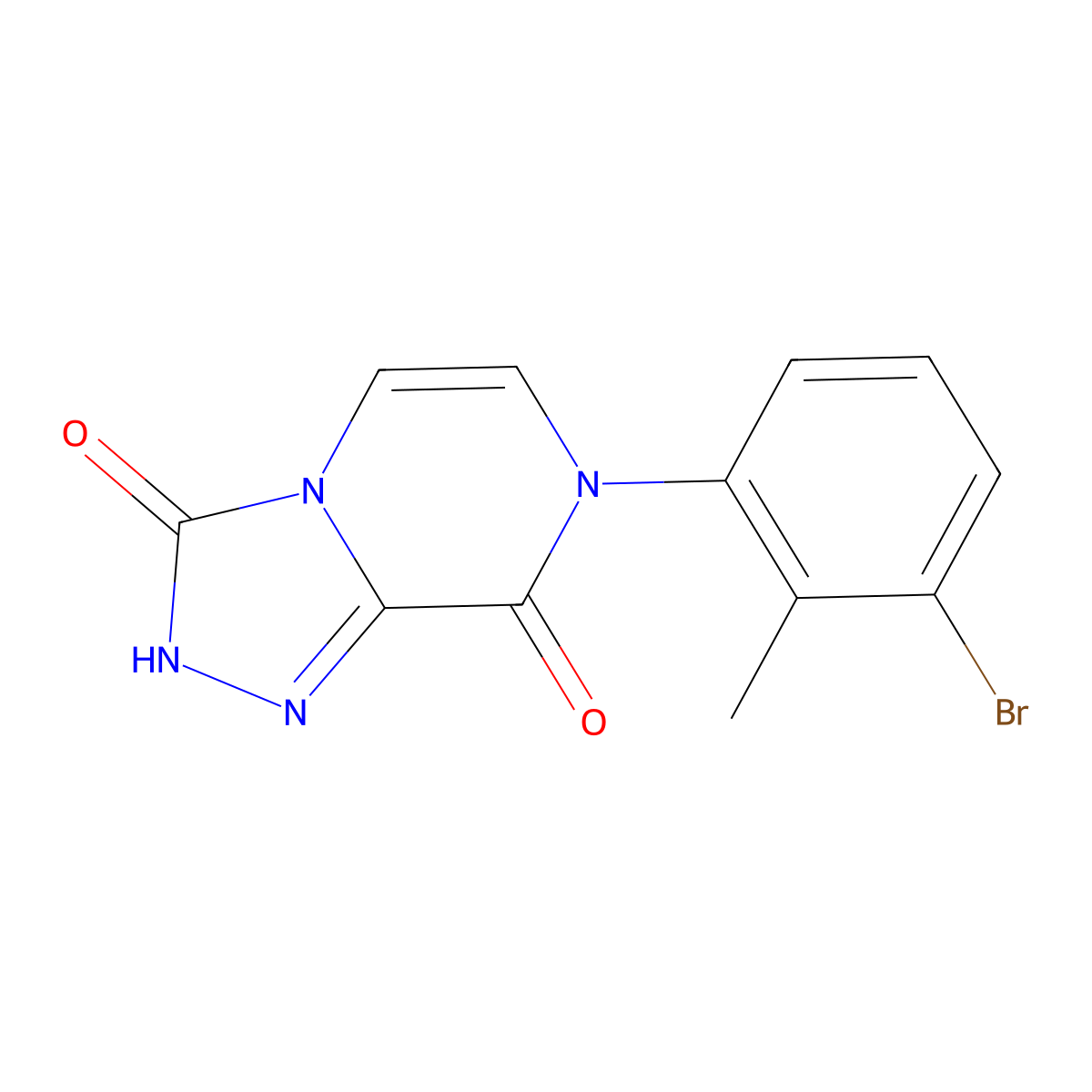 7-(3-bromo-2-methylphenyl)-2H,3H,7H,8H-[1,2,4]triazolo[4,3-a]pyrazine-3,8-dione molecular structure, CAS 2640971-00-0