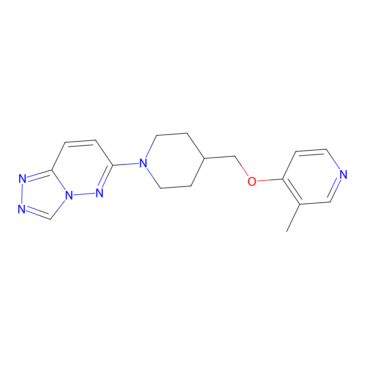 3-Methyl-4-[(1-{[1,2,4]triazolo[4,3-b]pyridazin-6-yl}piperidin-4-yl)methoxy]pyridine molecular structure, CAS 2640971-54-4