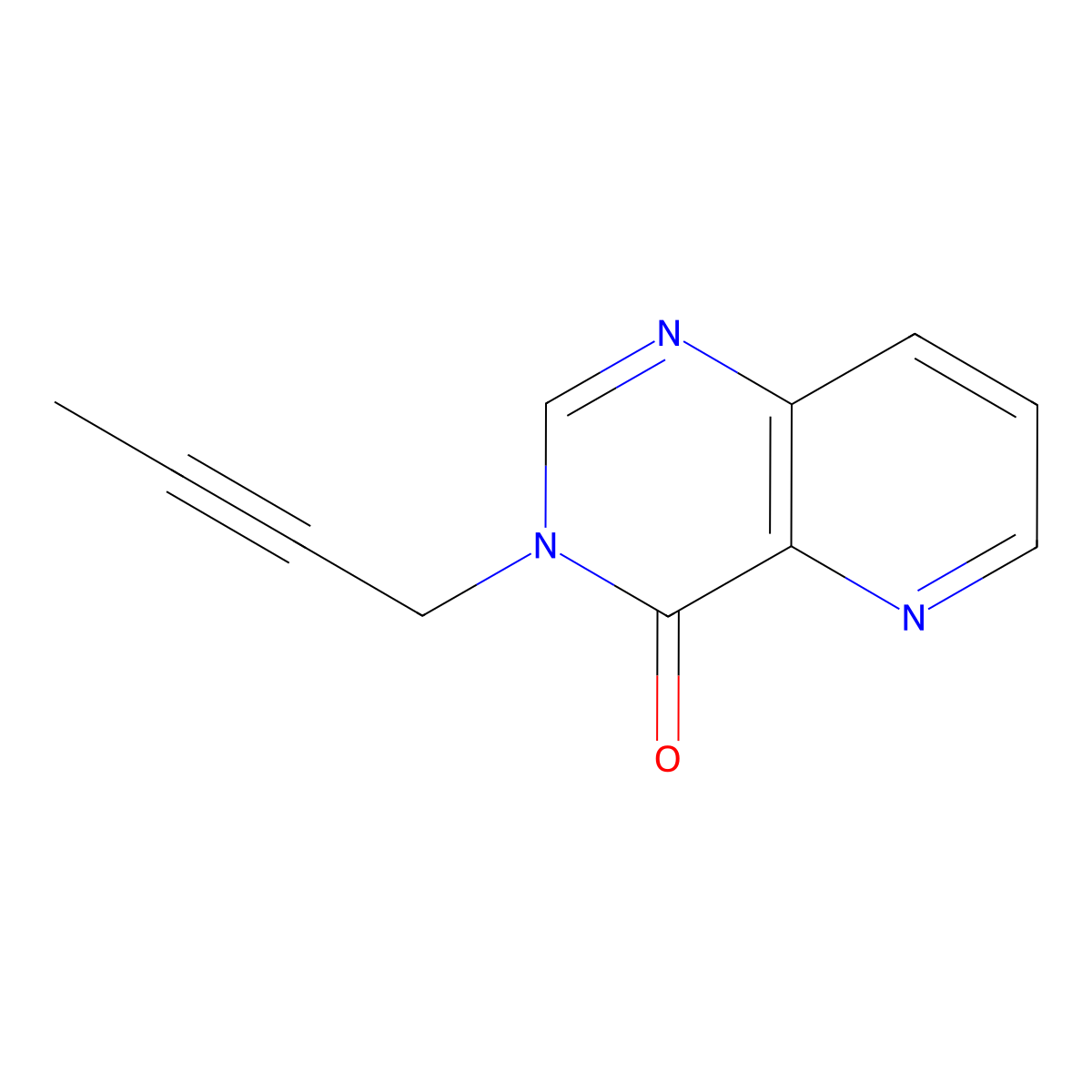 3-(but-2-yn-1-yl)-3H,4H-pyrido[3,2-d]pyrimidin-4-one molecular structure, CAS 2640971-69-1