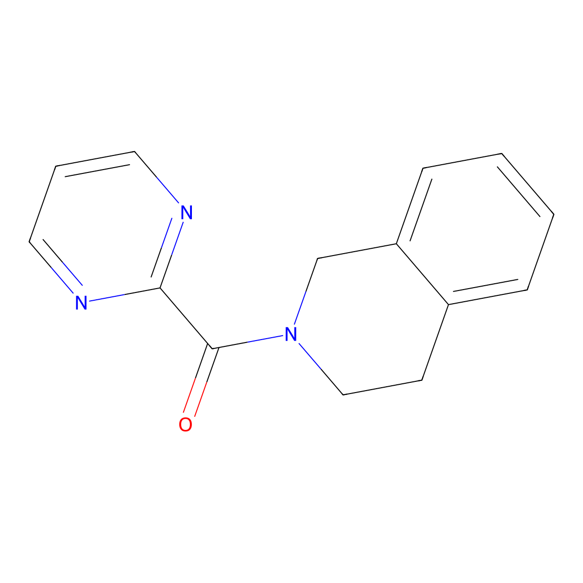 2-(Pyrimidine-2-carbonyl)-1,2,3,4-tetrahydroisoquinoline molecular structure, CAS 2640972-66-1