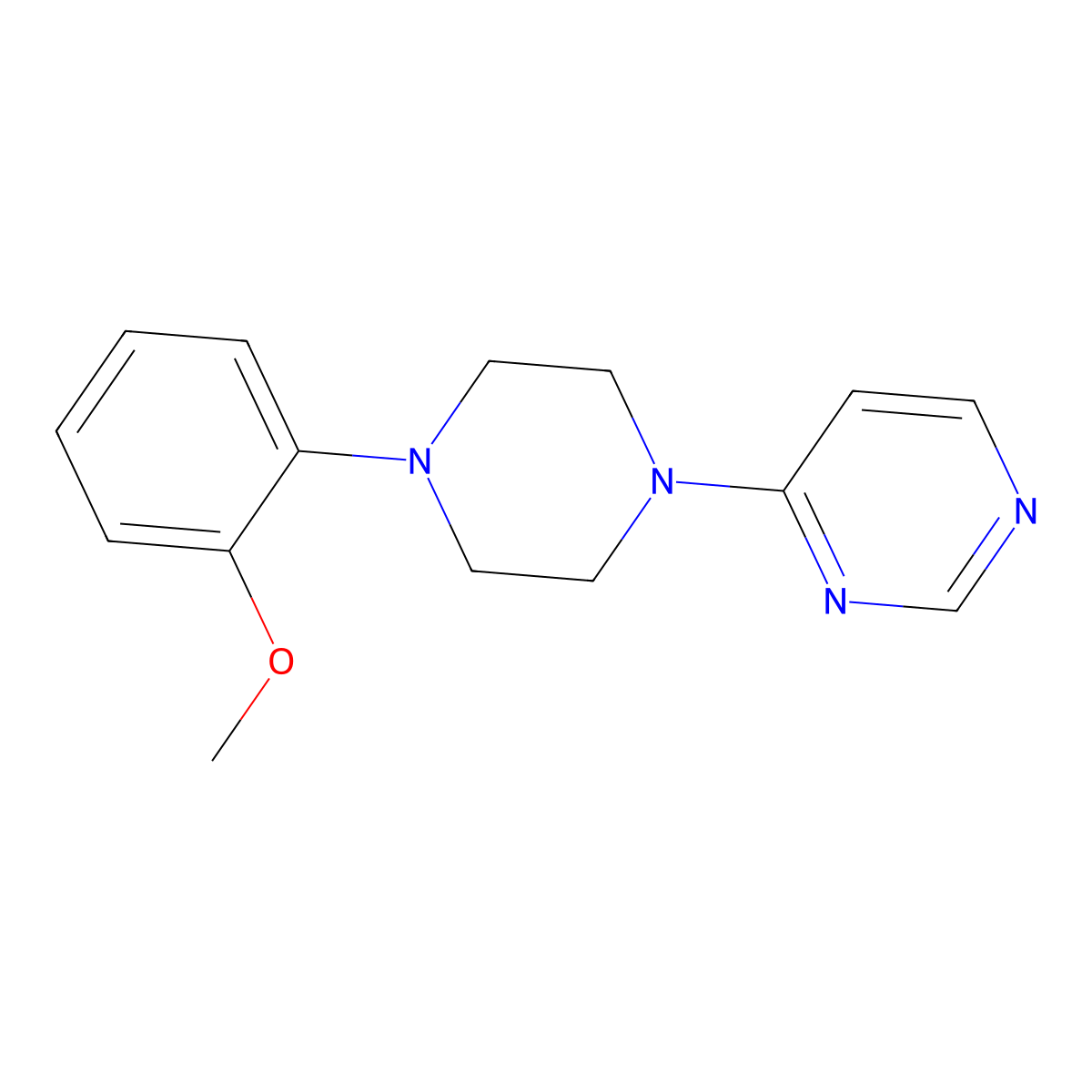 4-[4-(2-Methoxyphenyl)piperazin-1-yl]pyrimidine molecular structure, CAS 2640972-68-3