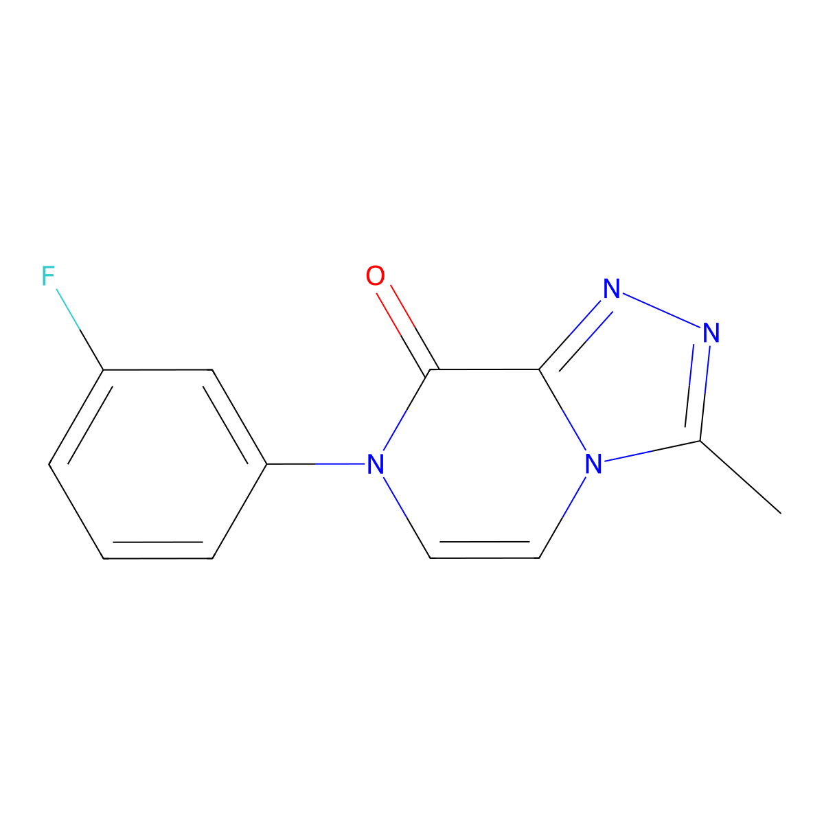 7-(3-fluorophenyl)-3-methyl-7H,8H-[1,2,4]triazolo[4,3-a]pyrazin-8-one molecular structure, CAS 2640973-61-9