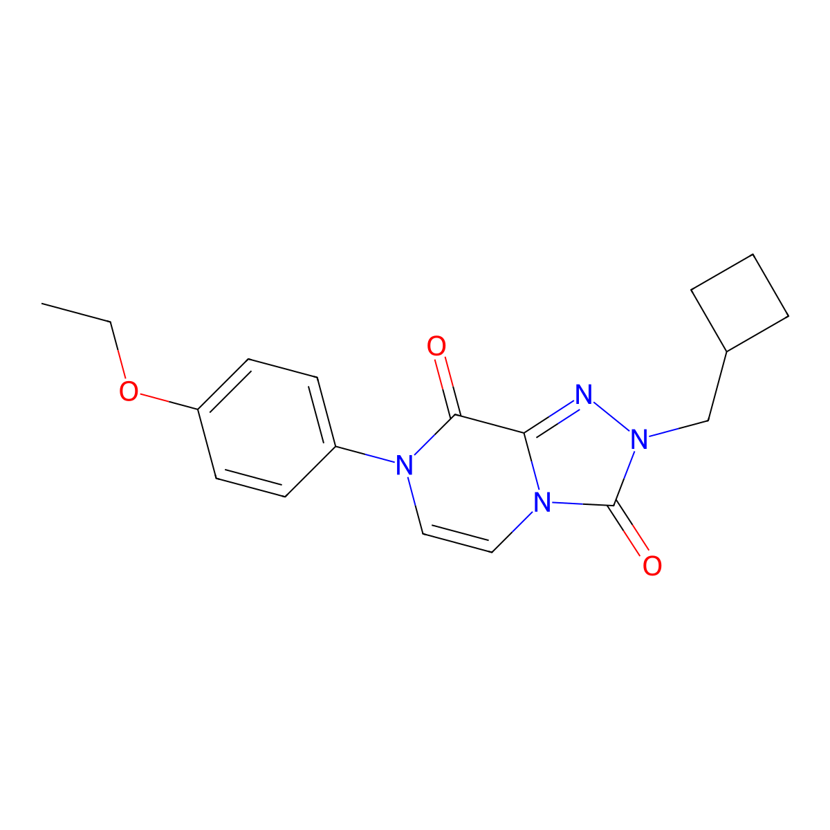 2-(cyclobutylmethyl)-7-(4-ethoxyphenyl)-2H,3H,7H,8H-[1,2,4]triazolo[4,3-a]pyrazine-3,8-dione molecular structure, CAS 2640974-30-5