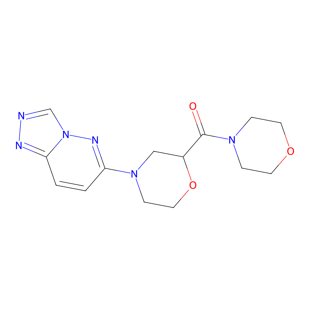 2-(Morpholine-4-carbonyl)-4-{[1,2,4]triazolo[4,3-b]pyridazin-6-yl}morpholine molecular structure, CAS 2640975-77-3