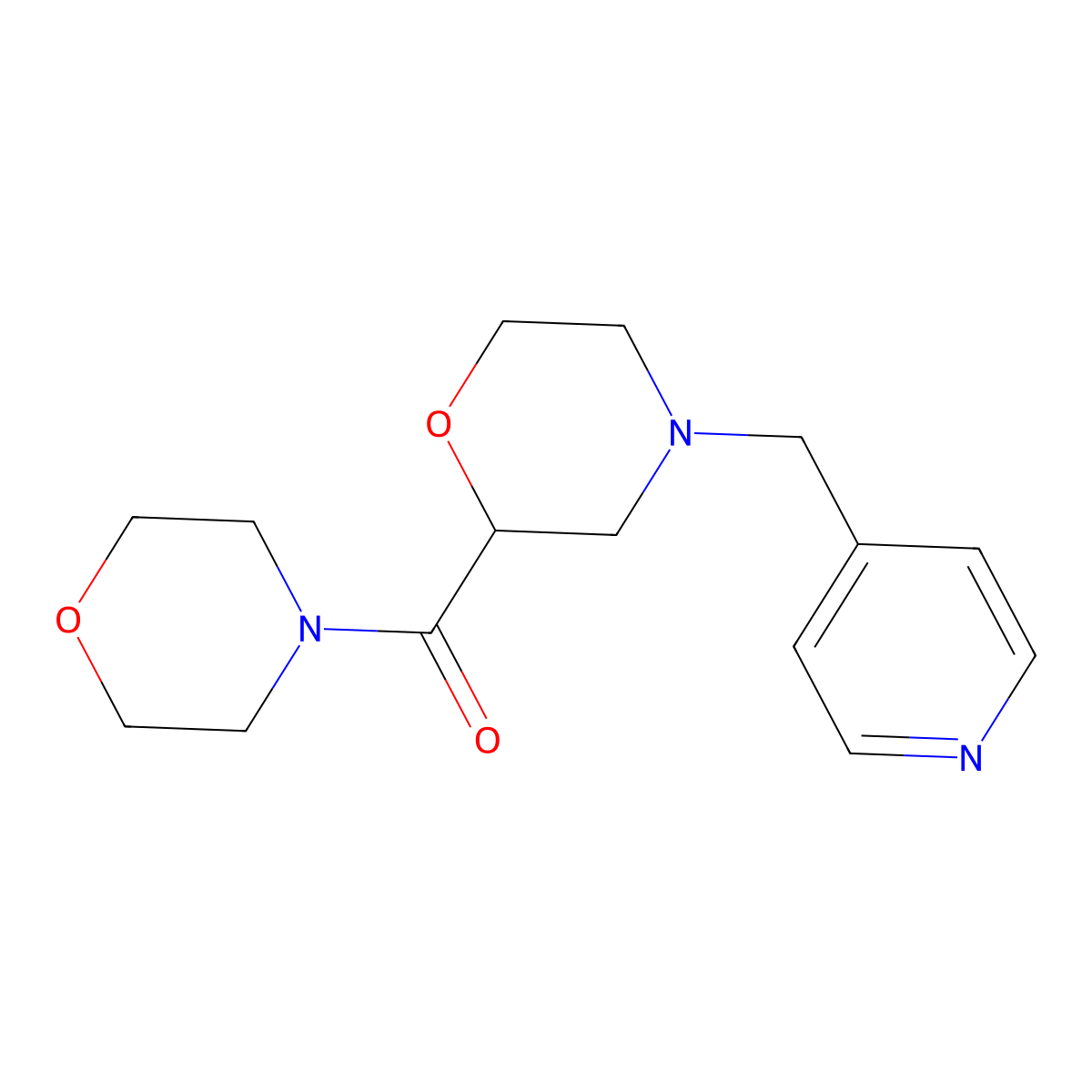 2-(Morpholine-4-carbonyl)-4-[(pyridin-4-yl)methyl]morpholine molecular structure, CAS 2640975-84-2