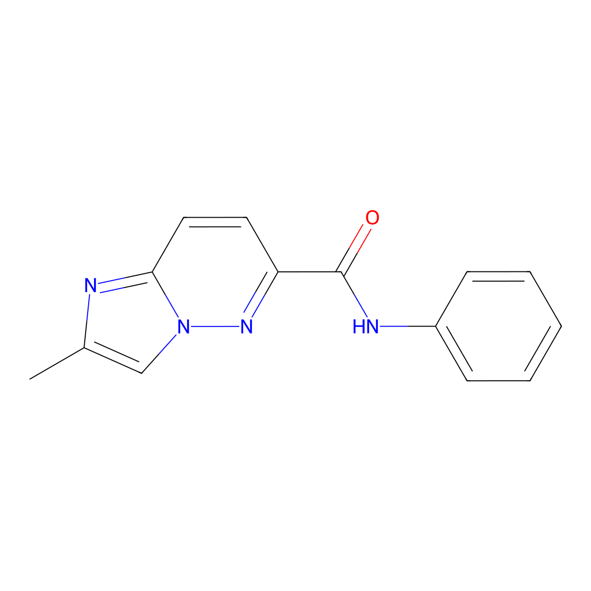 2-methyl-N-phenylimidazo[1,2-b]pyridazine-6-carboxamide molecular structure, CAS 2640975-86-4