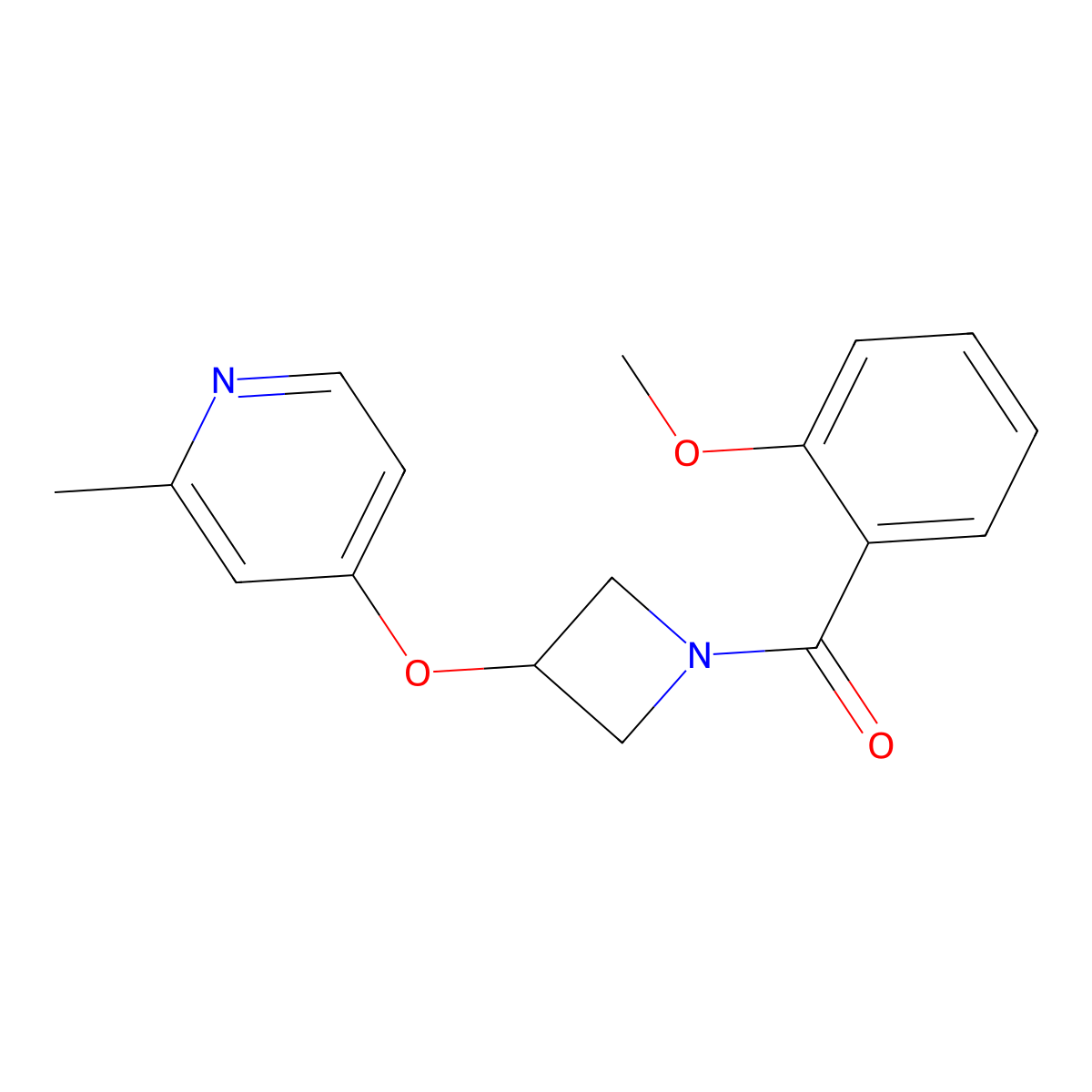 4-{[1-(2-Methoxybenzoyl)azetidin-3-yl]oxy}-2-methylpyridine molecular structure, CAS 2640976-02-7