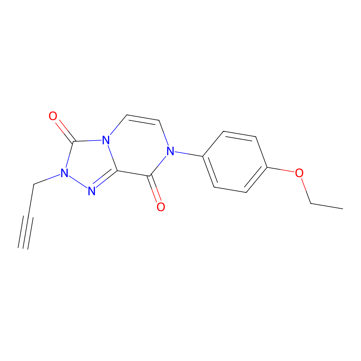 7-(4-ethoxyphenyl)-2-(prop-2-yn-1-yl)-2H,3H,7H,8H-[1,2,4]triazolo[4,3-a]pyrazine-3,8-dione molecular structure, CAS 2640976-10-7