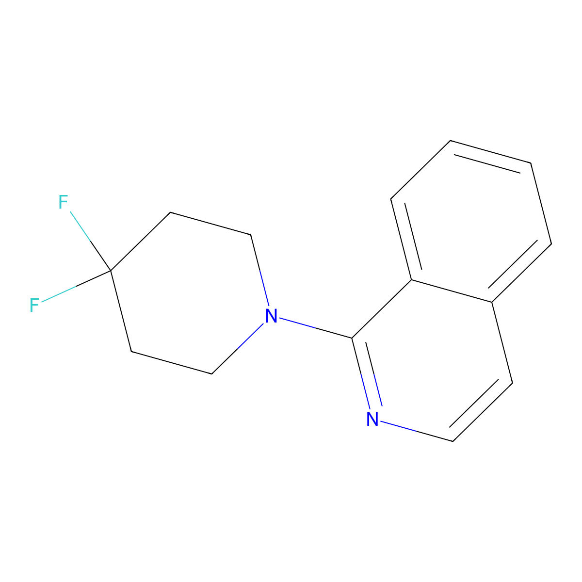 1-(4,4-Difluoropiperidin-1-yl)isoquinoline molecular structure, CAS 2640976-84-5