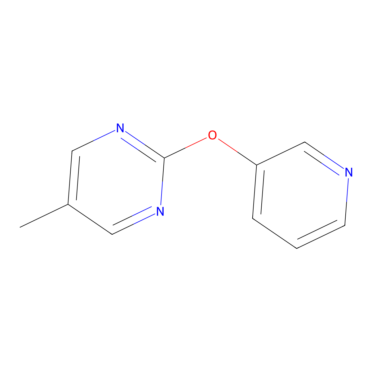 5-Methyl-2-(pyridin-3-yloxy)pyrimidine molecular structure, CAS 2640977-10-0