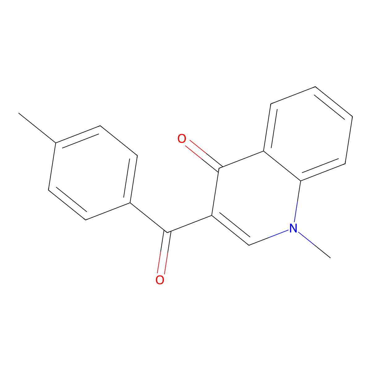 1-Methyl-3-(4-methylbenzoyl)-1,4-dihydroquinolin-4-one molecular structure, CAS 2640977-33-7