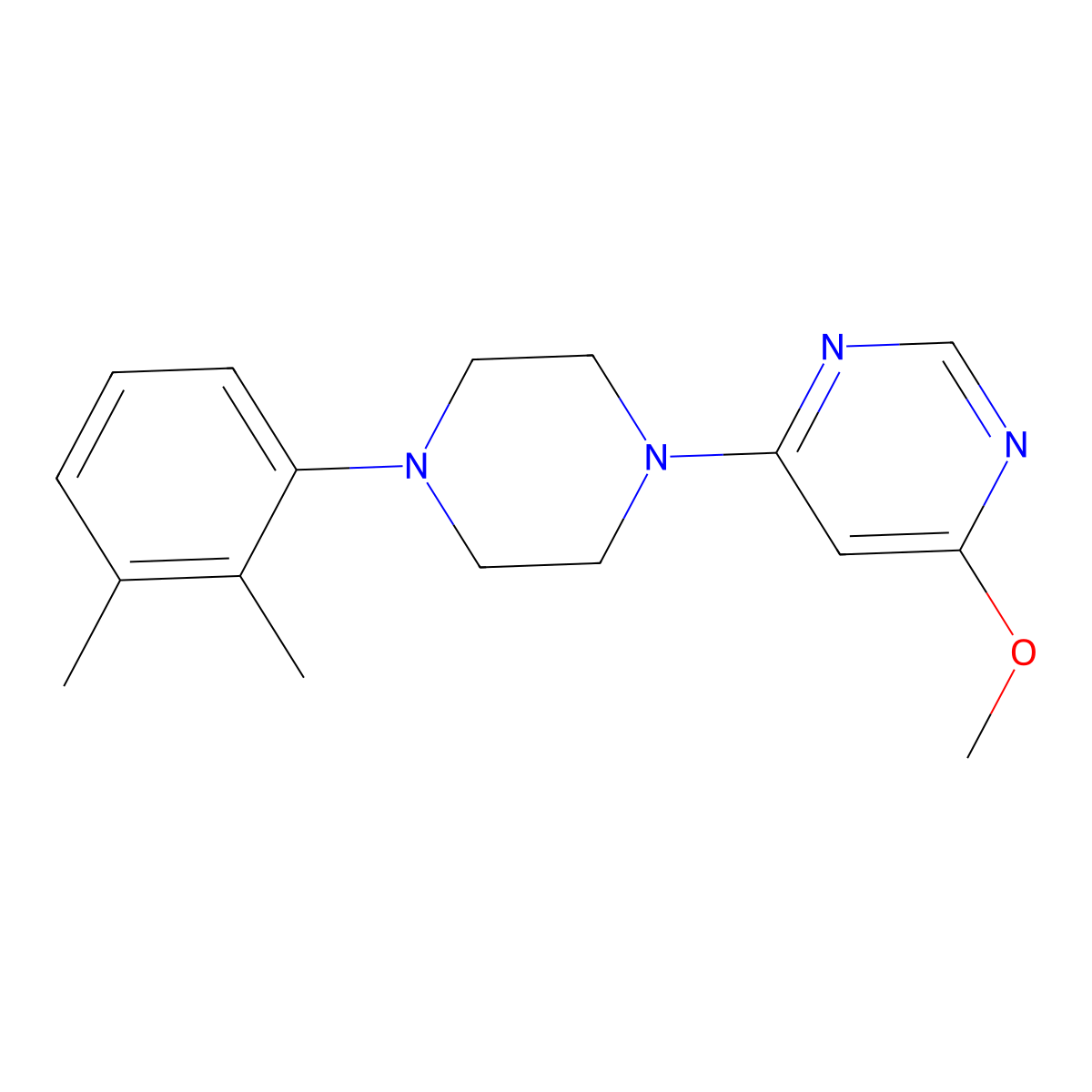4-[4-(2,3-Dimethylphenyl)piperazin-1-yl]-6-methoxypyrimidine molecular structure, CAS 2640977-61-1
