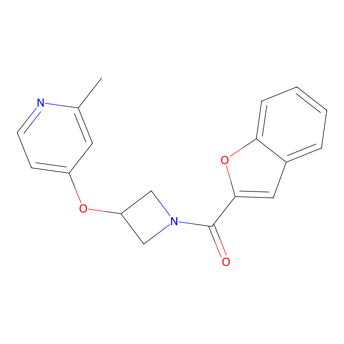 4-{[1-(1-Benzofuran-2-carbonyl)azetidin-3-yl]oxy}-2-methylpyridine molecular structure, CAS 2640977-73-5