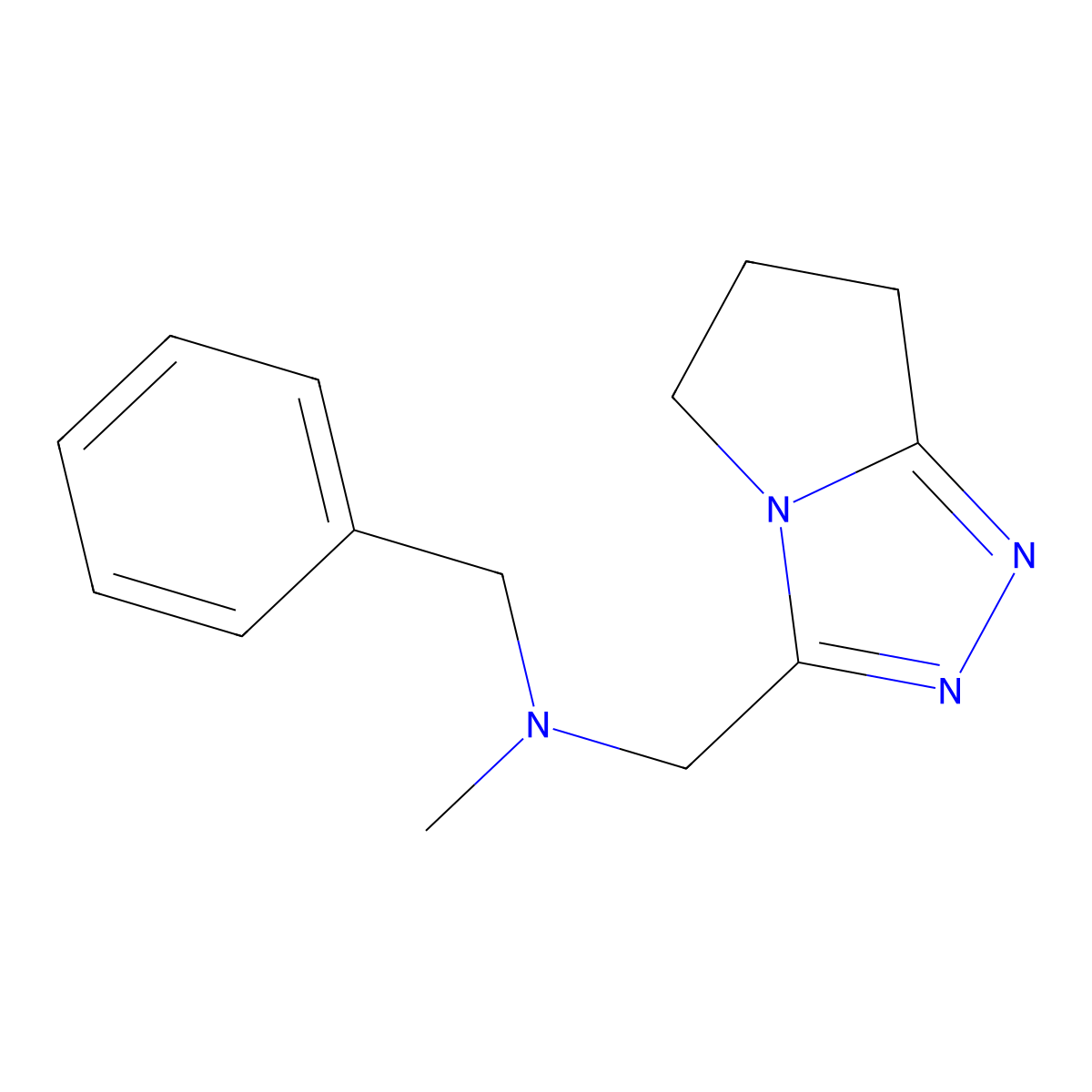 benzyl(methyl)({5H,6H,7H-pyrrolo[2,1-c][1,2,4]triazol-3-yl}methyl)amine molecular structure, CAS 2640978-81-8