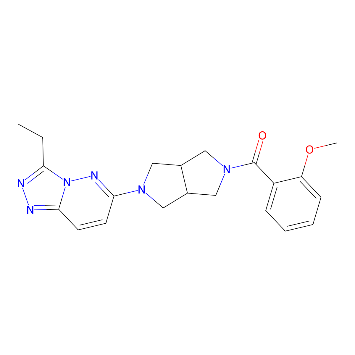 2-{3-Ethyl-[1,2,4]triazolo[4,3-b]pyridazin-6-yl}-5-(2-methoxybenzoyl)-octahydropyrrolo[3,4-c]pyrrole molecular structure, CAS 2640979-13-9