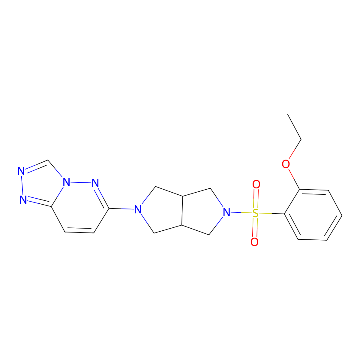 2-(2-Ethoxybenzenesulfonyl)-5-{[1,2,4]triazolo[4,3-b]pyridazin-6-yl}-octahydropyrrolo[3,4-c]pyrrole molecular structure, CAS 2640979-23-1