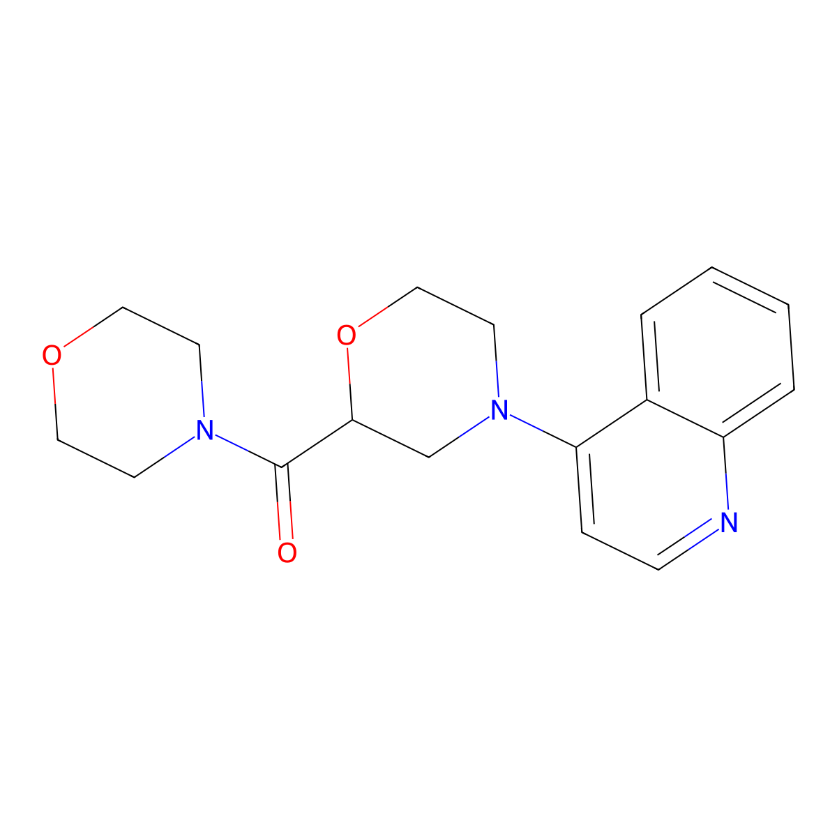 4-[2-(Morpholine-4-carbonyl)morpholin-4-yl]quinoline molecular structure, CAS 2640979-32-2