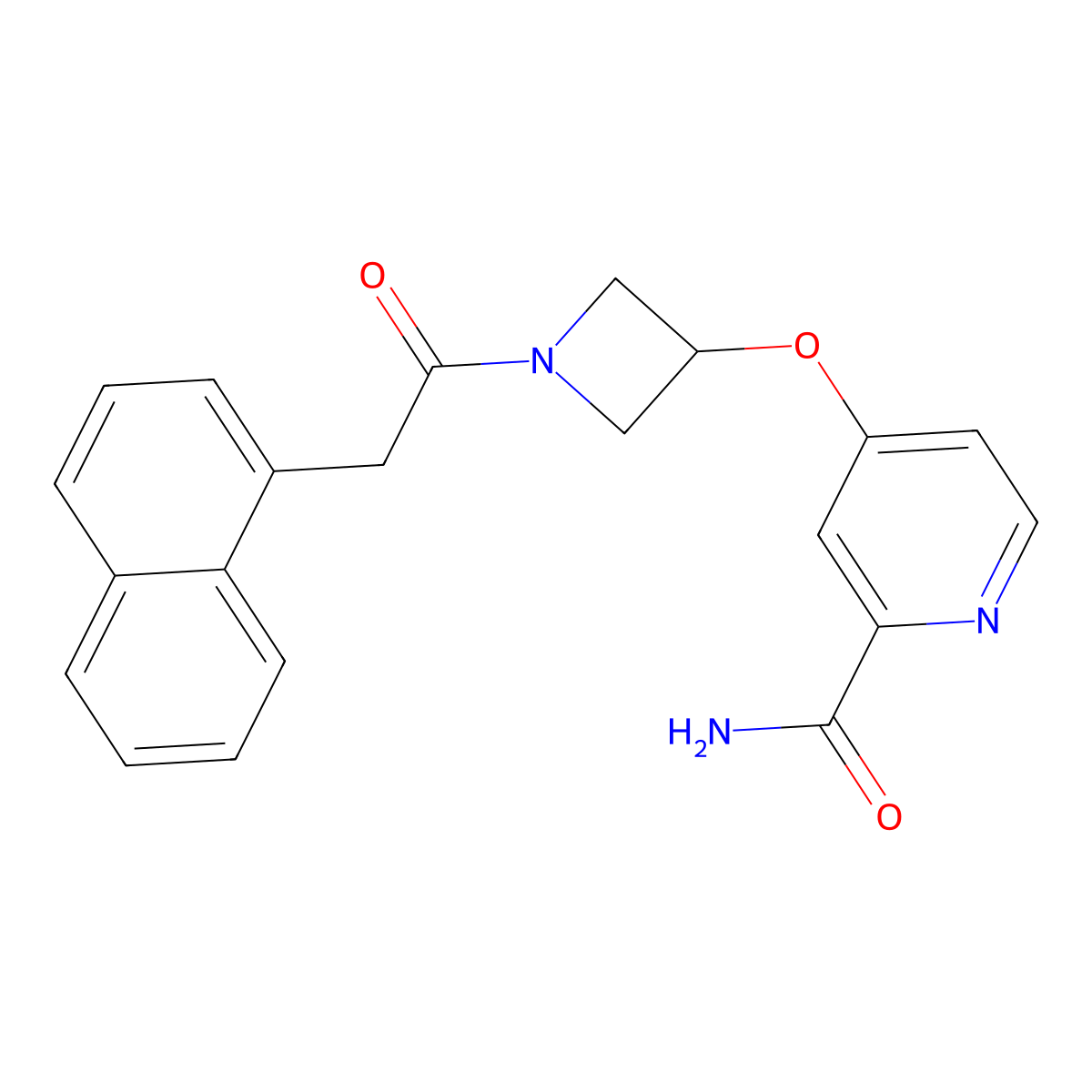 4-({1-[2-(Naphthalen-1-yl)acetyl]azetidin-3-yl}oxy)pyridine-2-carboxamide molecular structure, CAS 2640980-28-3