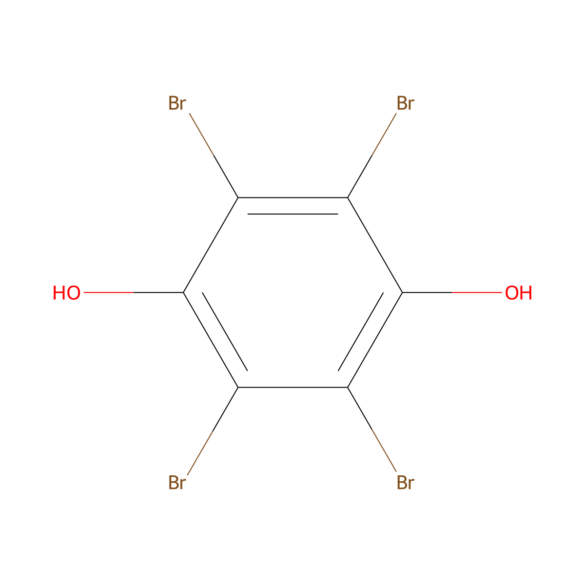 2,3,5,6-Tetrabromo-1,4-benzenediol molecular structure, CAS 2641-89-6