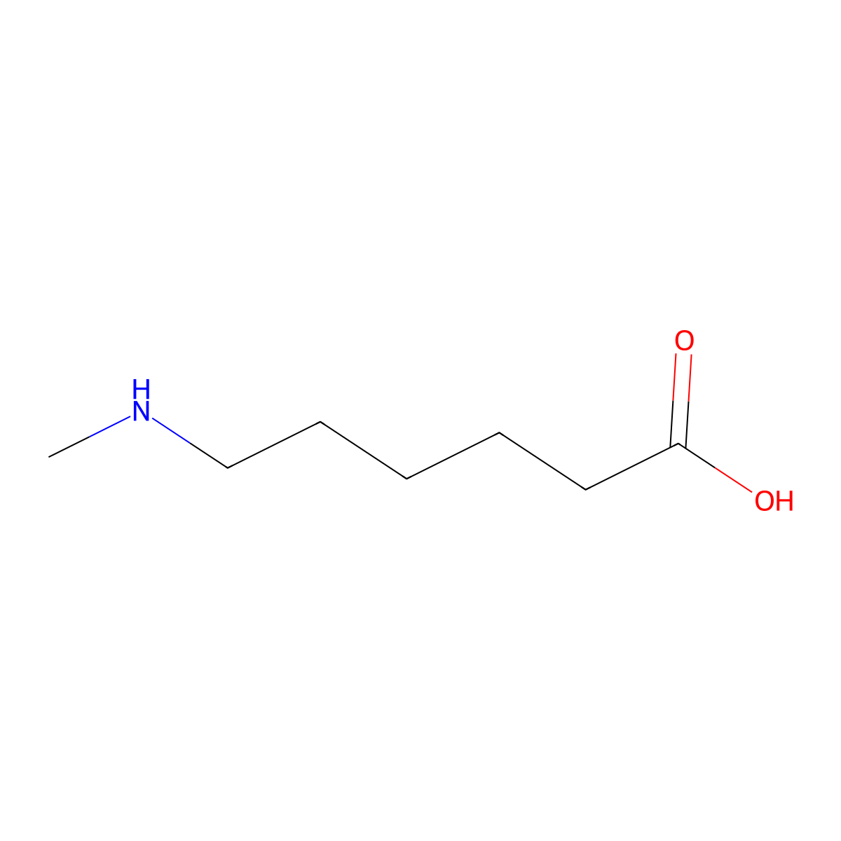 6-(Methylamino)hexanoic acid molecular structure, CAS 26410-96-8