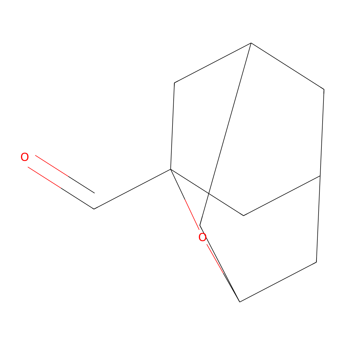 2-Oxatricyclo[3.3.1.1,3,7]decane-1-carbaldehyde molecular structure, CAS 2641051-64-9