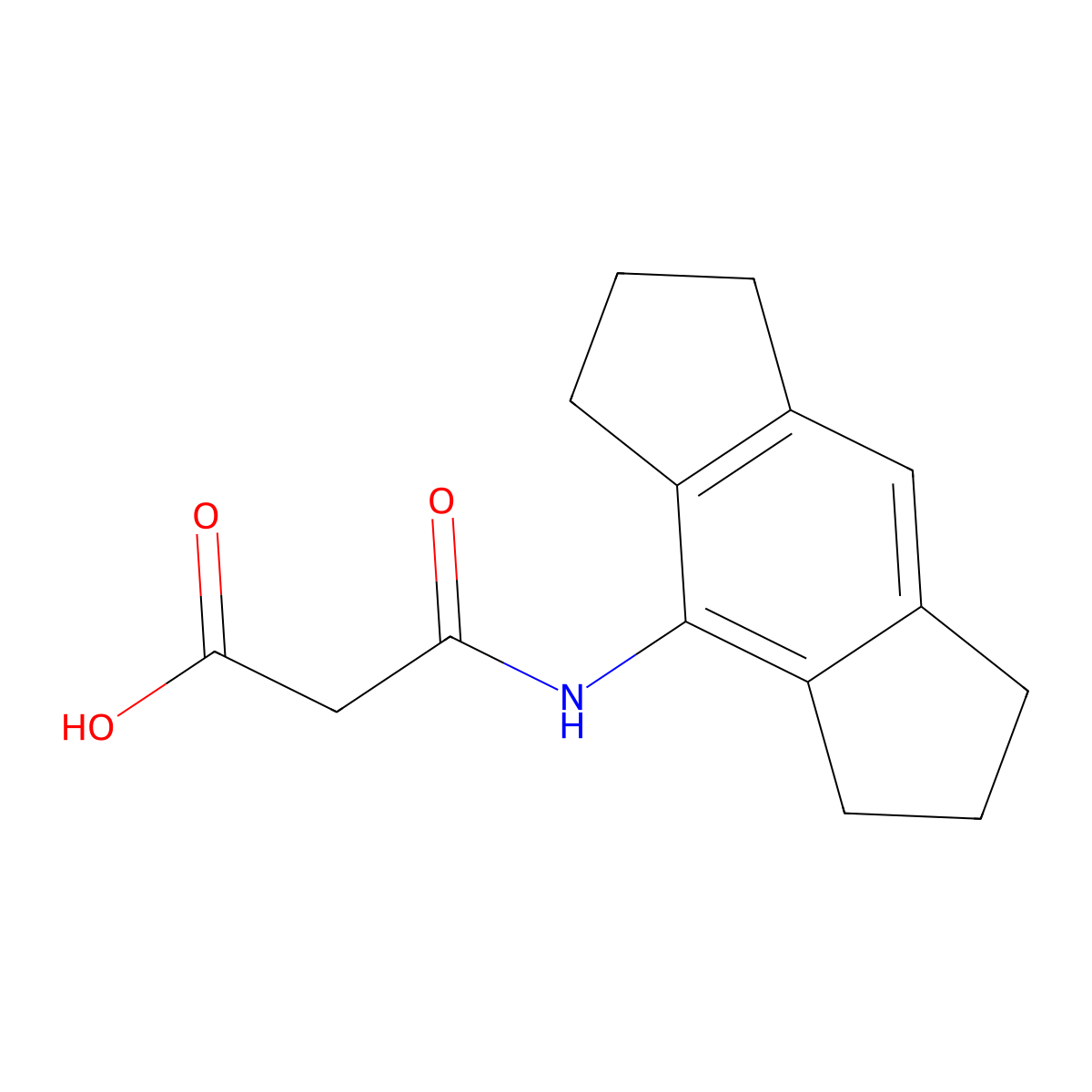 2-[(1,2,3,5,6,7-Hexahydro-S-indacen-4-YL)carbamoyl]acetic acid molecular structure, CAS 2641081-71-0