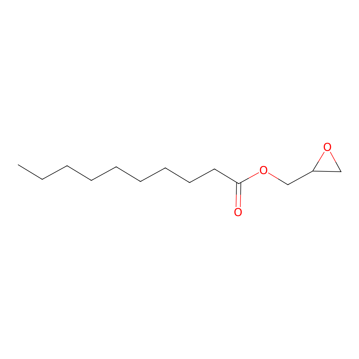 (Oxiran-2-yl)methyl decanoate molecular structure, CAS 26411-50-7