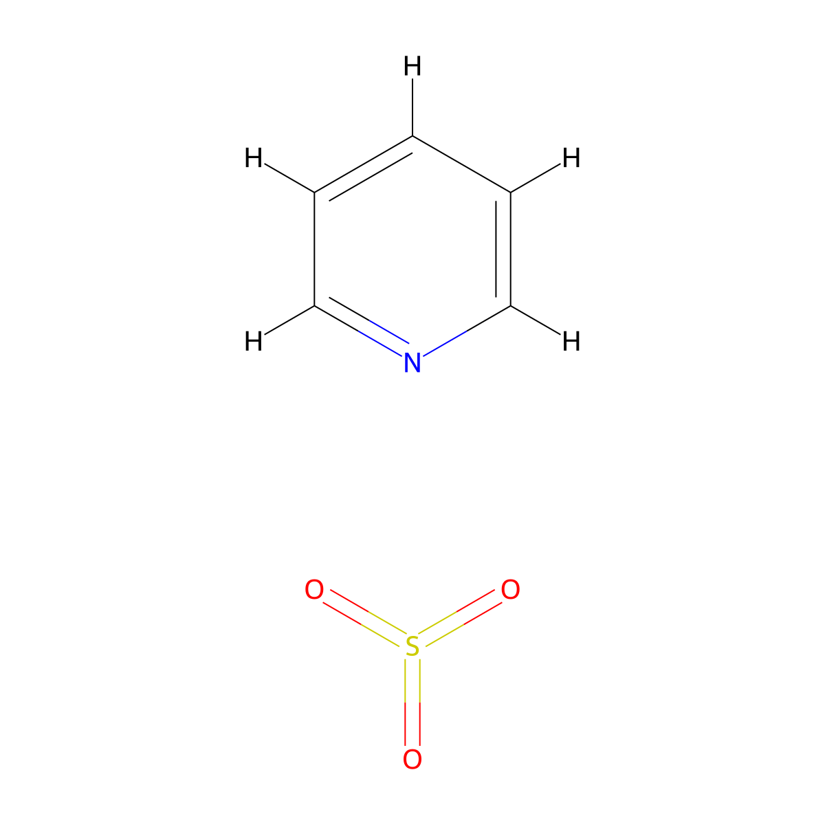 Sulfur trioxide-pyridine molecular structure, CAS 26412-87-3