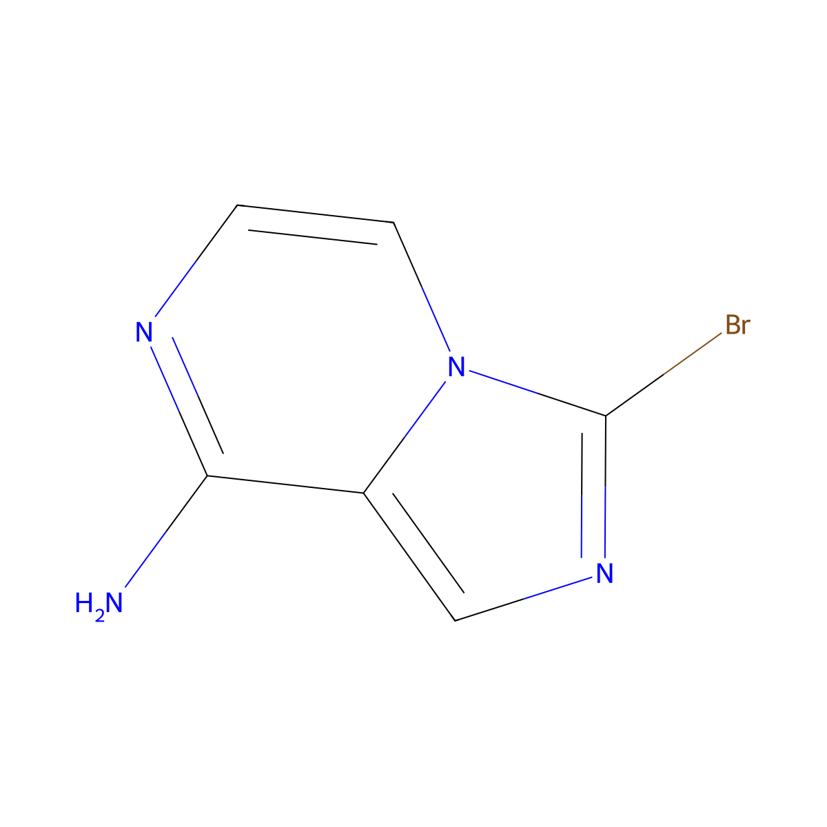 3-Bromoimidazo[1,5-a]pyrazin-8-amine molecular structure, CAS 2641214-62-0