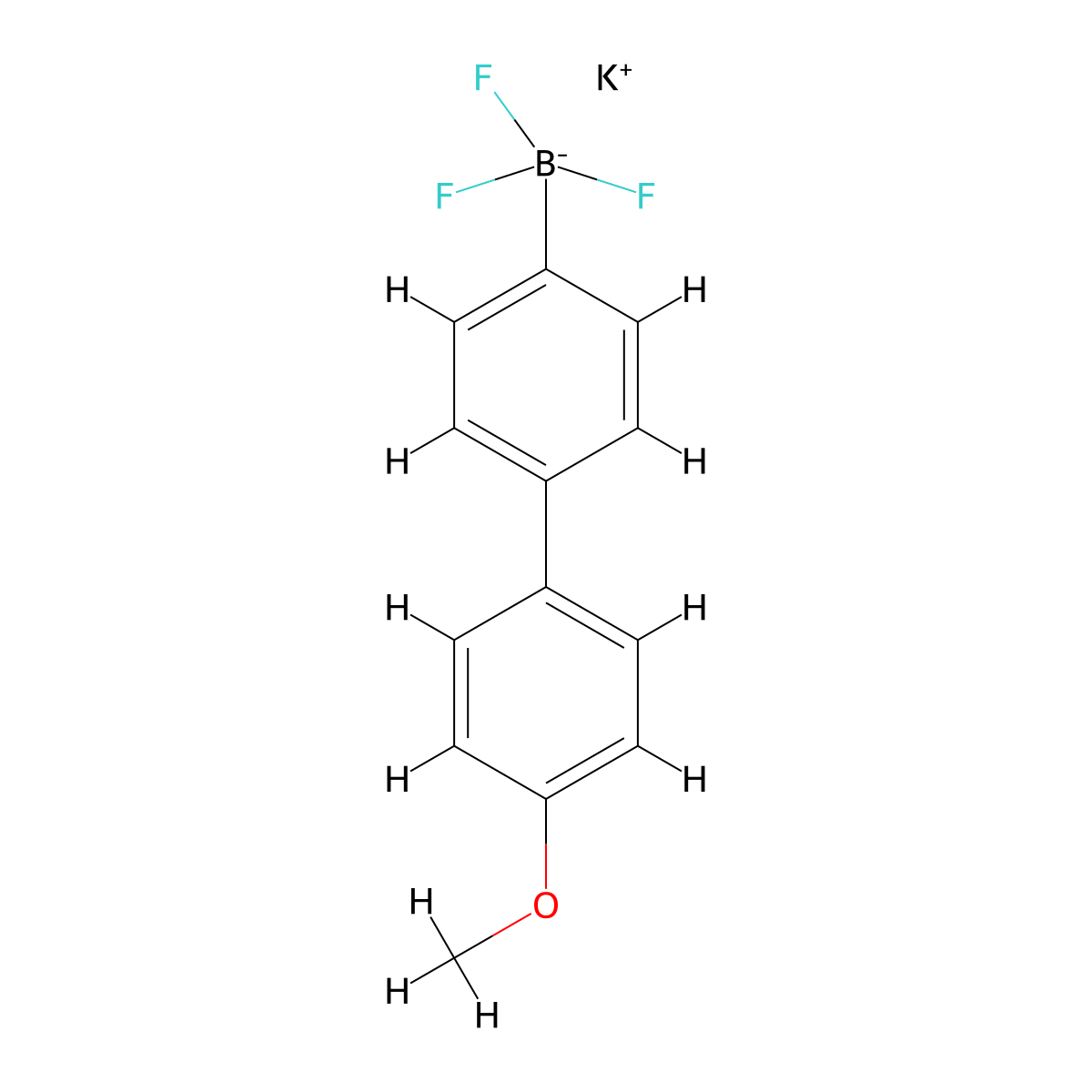 Potassium trifluoro[4-(4-methoxyphenyl)phenyl]boranuide molecular structure, CAS 2641239-09-8