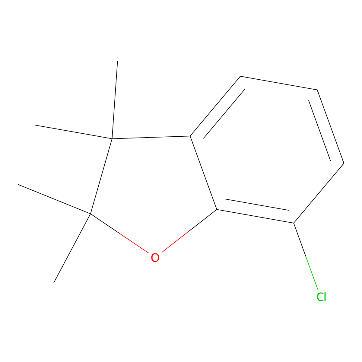 7-Chloro-2,2,3,3-tetramethyl-2,3-dihydrobenzofuran molecular structure, CAS 2641249-93-4