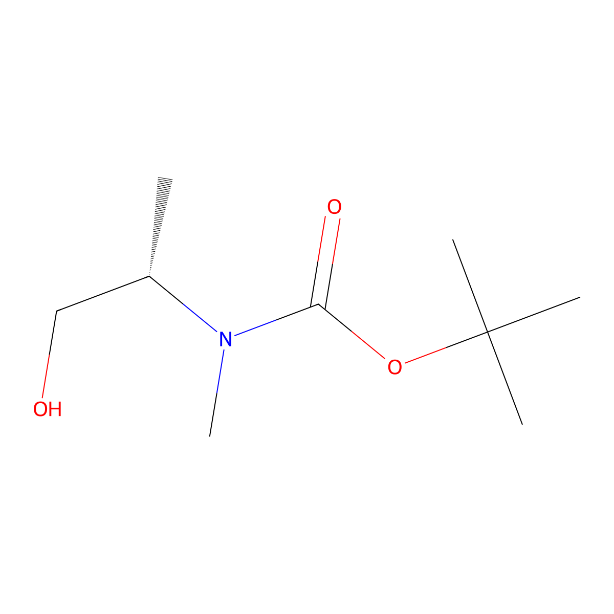 N-Boc-(S)-2-(methylamino)propan-1-ol molecular structure, CAS 264128-48-5