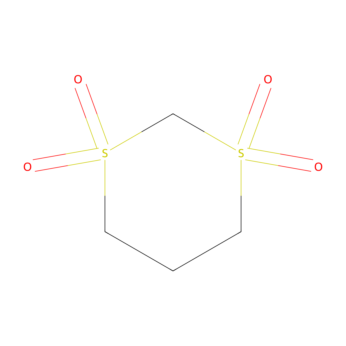 1,3-Dithiane, 1,1,3,3-tetraoxide molecular structure, CAS 26413-18-3